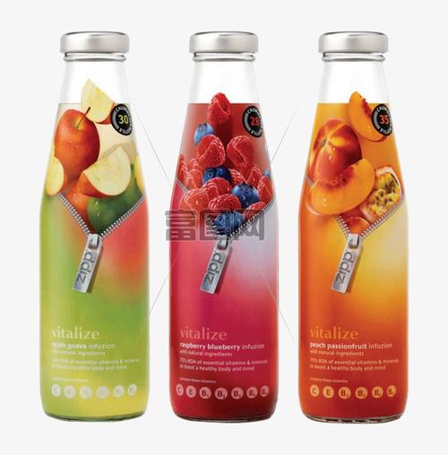 水果饮料瓶组合_素材图片免费下载_富图网